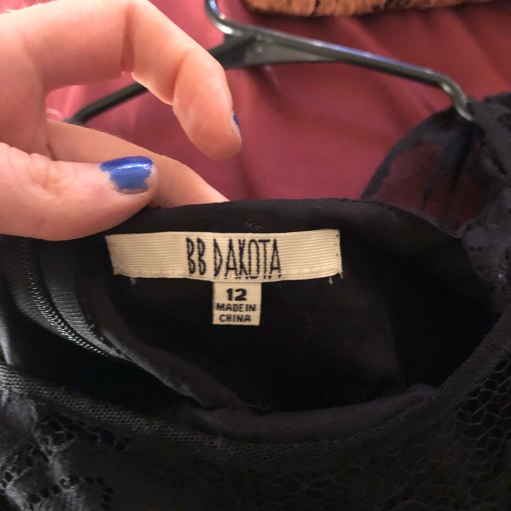 Black Lace Dress - BB Dakota size 12 - Picture 5 of 5